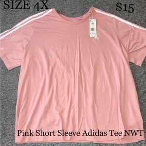Pink Short Sleeve Adidas Tee